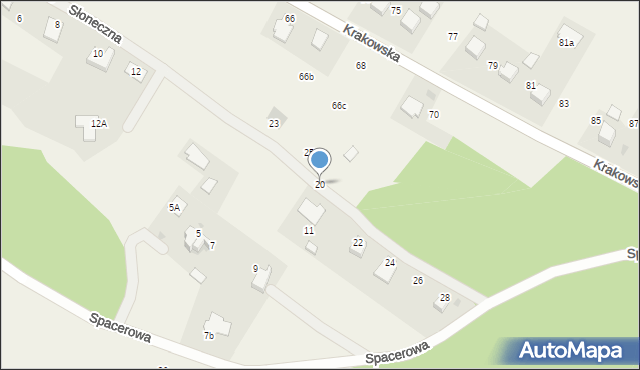 Bolęcin, Słoneczna, 20, mapa Bolęcin