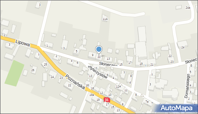 Boleszkowice, Słoneczna, 11, mapa Boleszkowice