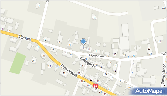 Boleszkowice, Słoneczna, 9, mapa Boleszkowice