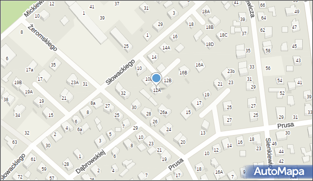 Bolszewo, Słowackiego Juliusza, 12A, mapa Bolszewo