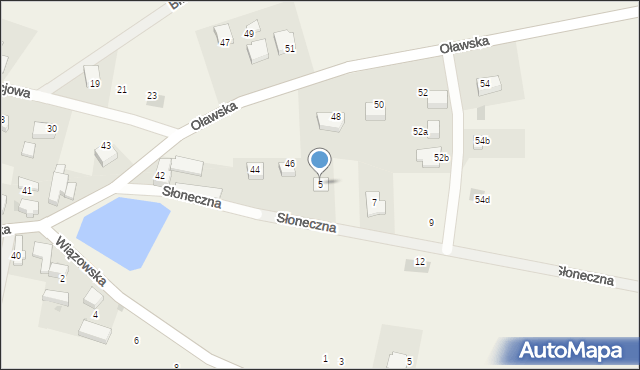 Borek Strzeliński, Słoneczna, 5, mapa Borek Strzeliński