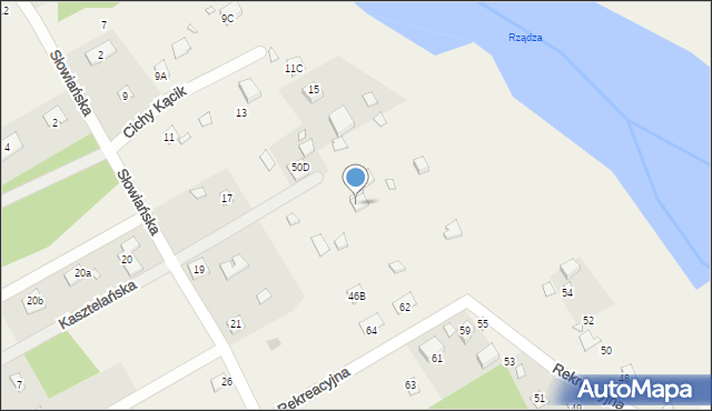 Borki, Słowiańska, 21e, mapa Borki