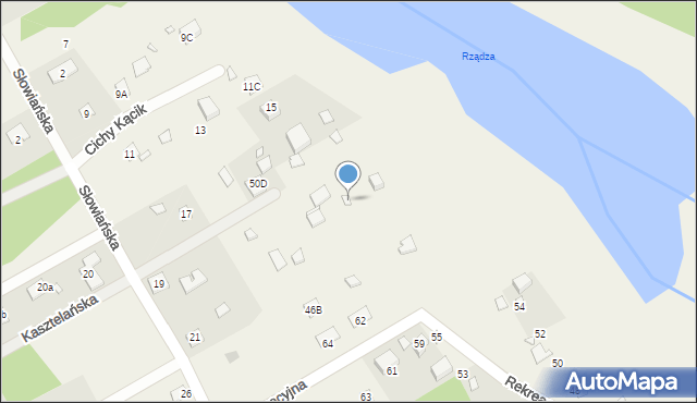 Borki, Słowiańska, 21f, mapa Borki