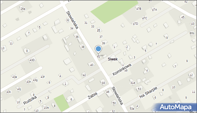 Borki, Słowiańska, 41, mapa Borki