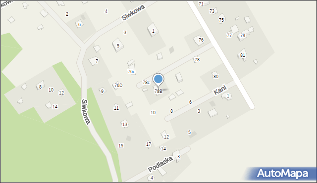 Borki, Słowiańska, 78B, mapa Borki