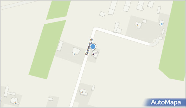 Borkowo Kościelne, Słoneczna, 4, mapa Borkowo Kościelne