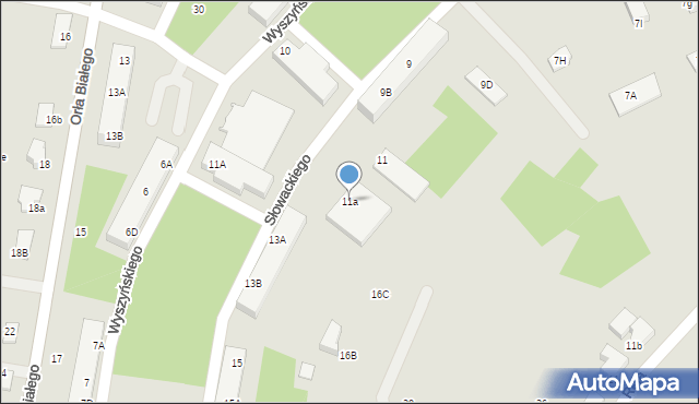 Borne Sulinowo, Słowackiego Juliusza, 11a, mapa Borne Sulinowo