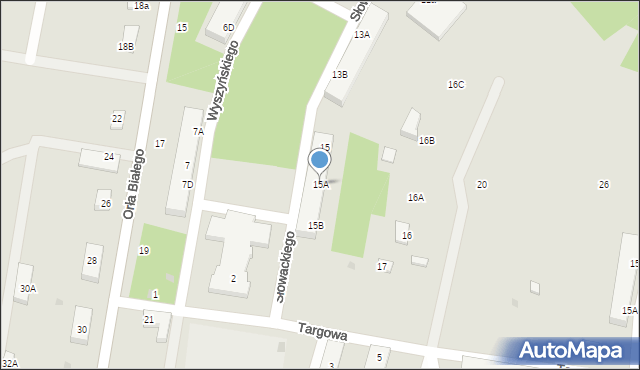 Borne Sulinowo, Słowackiego Juliusza, 15A, mapa Borne Sulinowo