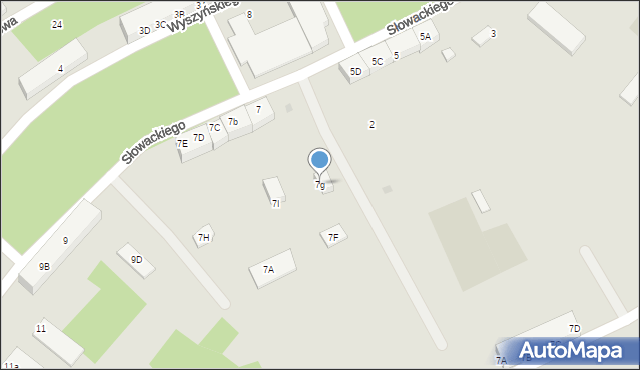 Borne Sulinowo, Słowackiego Juliusza, 7g, mapa Borne Sulinowo