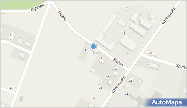 Borów, Ślężna, 3, mapa Borów