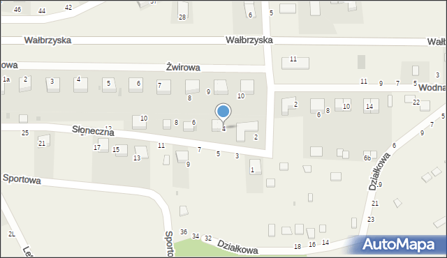 Borzygniew, Słoneczna, 4, mapa Borzygniew