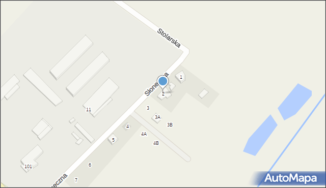 Borzykowo, Słoneczna, 2, mapa Borzykowo