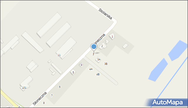 Borzykowo, Słoneczna, 3, mapa Borzykowo