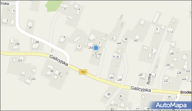 Brodła, Słowiańska, 1, mapa Brodła