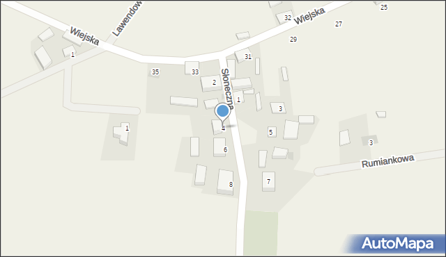 Brodna, Słoneczna, 4, mapa Brodna