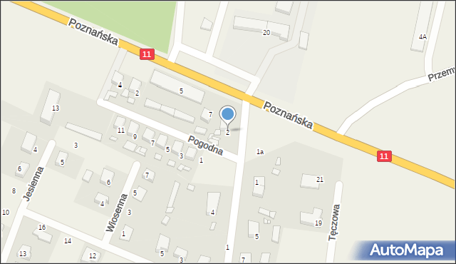 Brodowo, Słoneczna, 2, mapa Brodowo