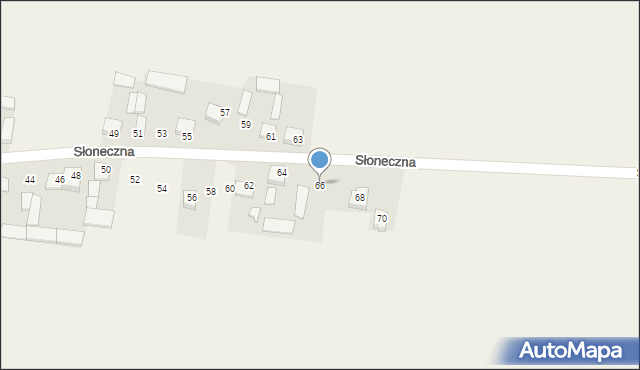 Broszków, Słoneczna, 66, mapa Broszków