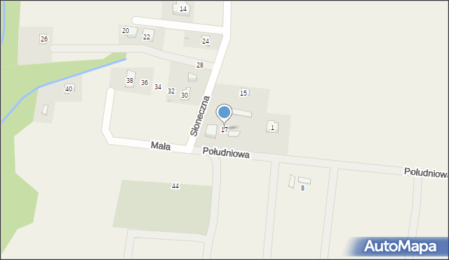 Brwilno, Słoneczna, 17, mapa Brwilno