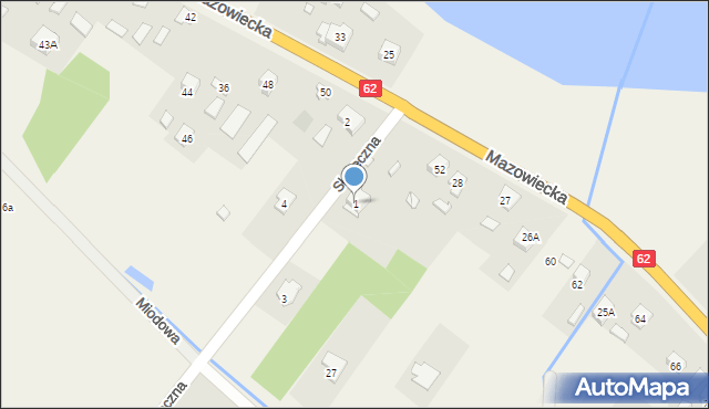 Brwilno Dolne, Słoneczna, 1, mapa Brwilno Dolne