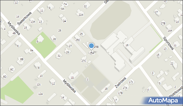 Brwinów, Słoneczna, 25A, mapa Brwinów