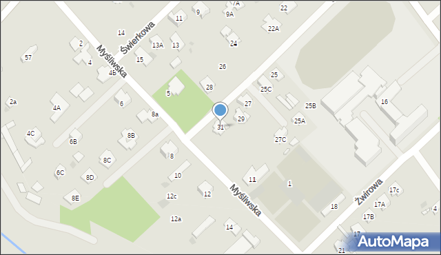 Brwinów, Słoneczna, 31, mapa Brwinów