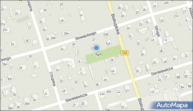 Brwinów, Słowackiego Juliusza, 27B, mapa Brwinów