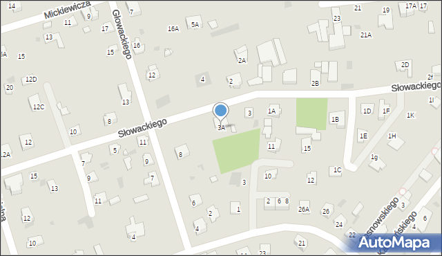 Brwinów, Słowackiego Juliusza, 3A, mapa Brwinów