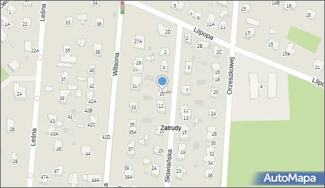 Brwinów, Słowiańska, 10, mapa Brwinów