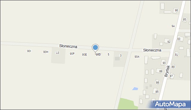 Bryńsk, Słoneczna, 7, mapa Bryńsk