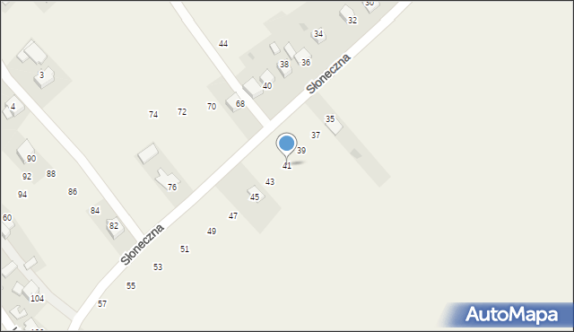 Brzezinka, Słoneczna, 41, mapa Brzezinka