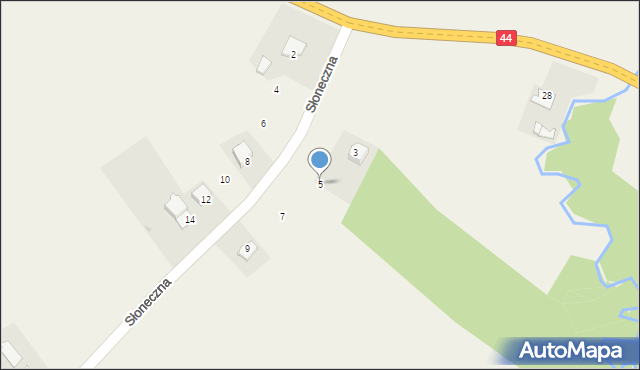 Brzezinka, Słoneczna, 5, mapa Brzezinka
