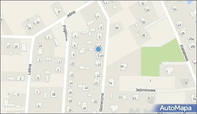 Brzeźno, Słoneczna, 7, mapa Brzeźno