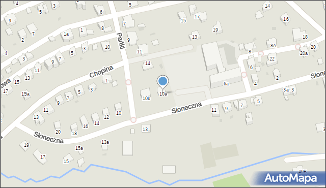 Brzozów, Słoneczna, 10a, mapa Brzozów