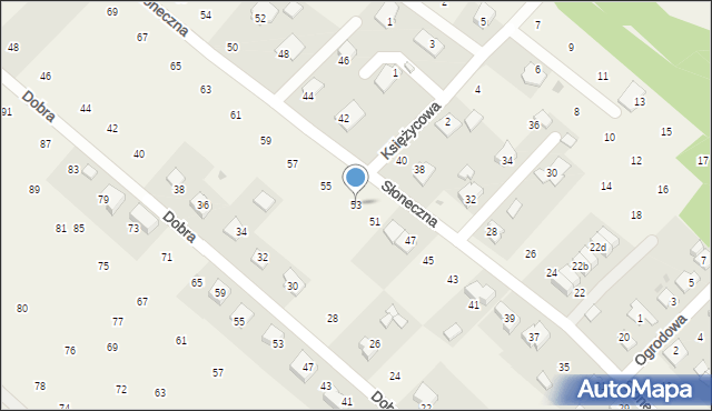 Brzozówka, Słoneczna, 53, mapa Brzozówka