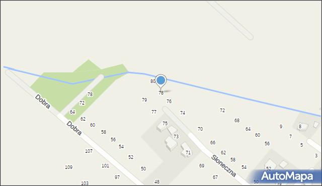 Brzozówka, Słoneczna, 78, mapa Brzozówka