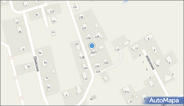 Brzozówka, Śliwkowa, 10C, mapa Brzozówka