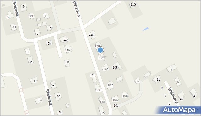 Brzozówka, Śliwkowa, 12A, mapa Brzozówka