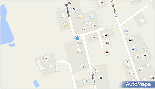 Brzozówka, Śliwkowa, 3f, mapa Brzozówka