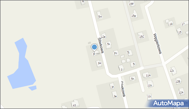 Brzozówka, Śliwkowa, 3i, mapa Brzozówka