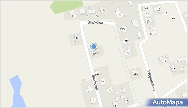 Brzozówka, Śliwkowa, 5m, mapa Brzozówka