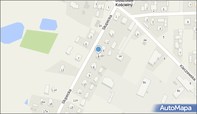 Budzisław Kościelny, Słupecka, 6, mapa Budzisław Kościelny