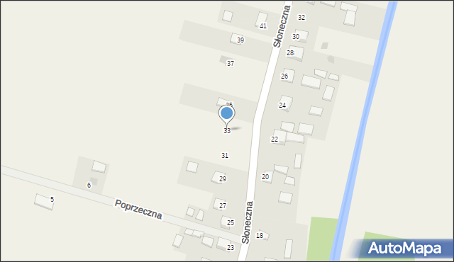 Bugaj, Słoneczna, 33, mapa Bugaj