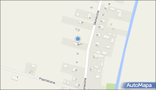 Bugaj, Słoneczna, 35, mapa Bugaj