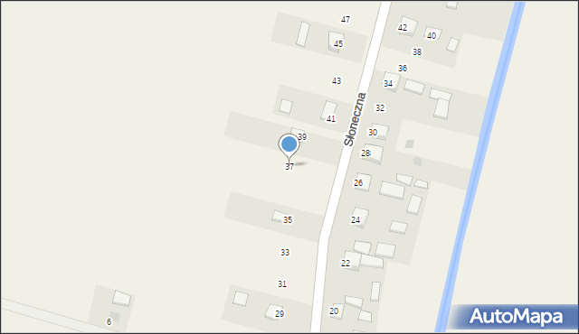 Bugaj, Słoneczna, 37, mapa Bugaj