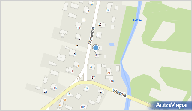 Bugaj, Słoneczna, 4, mapa Bugaj