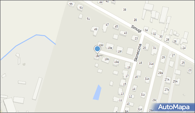 Buk, Słoneczna, 19c, mapa Buk