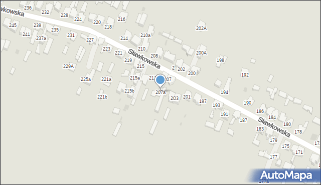 Bukowno, Sławkowska, 207a, mapa Bukowno