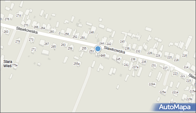 Bukowno, Sławkowska, 251A, mapa Bukowno