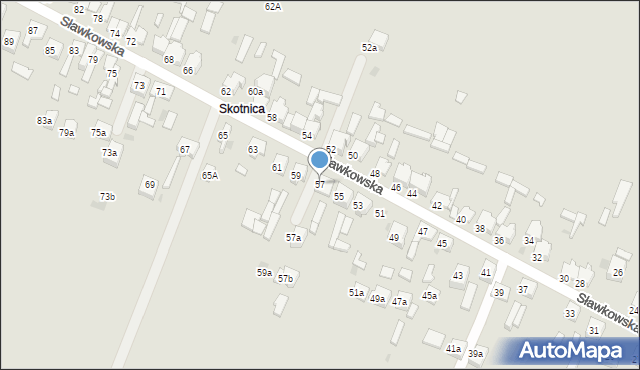 Bukowno, Sławkowska, 57, mapa Bukowno