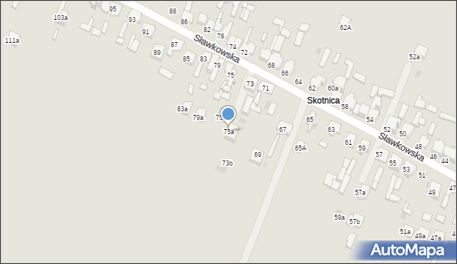 Bukowno, Sławkowska, 73a, mapa Bukowno